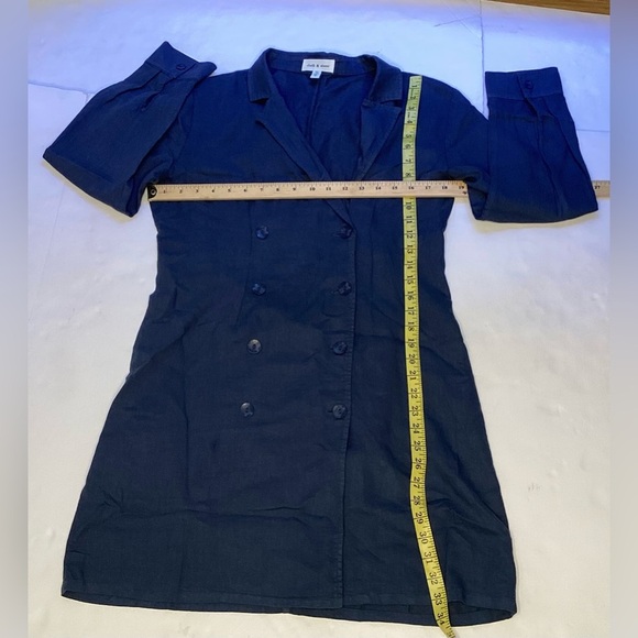 Cloth and Stone linen/cotton/rayon blue blazer. Med. - Picture 7 of 11